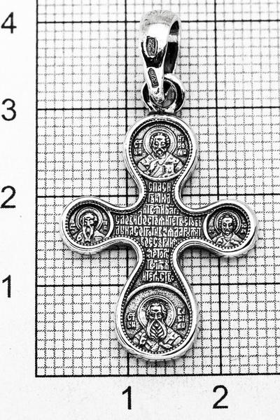 Серебряная цепь, плетение Бисмарк, оксидирование, ширина 1 см