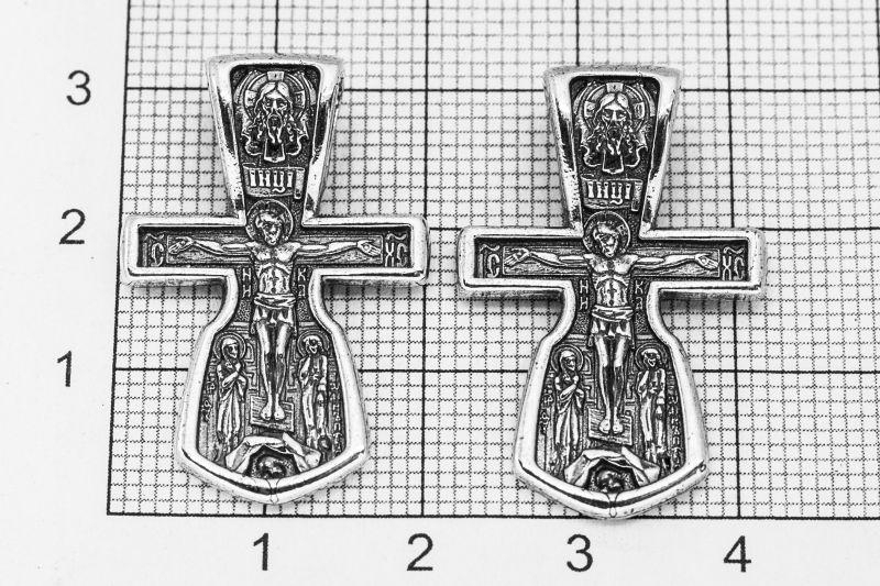 Серебряная цепь, плетение Бисмарк, оксидирование, ширина 1 см